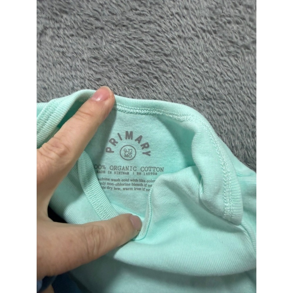 Primary H&M Baby 9-12M Organic Cotton Sleeper Bodysuits Pant Bundle 5pc Blue Set - Picture 6 of 7